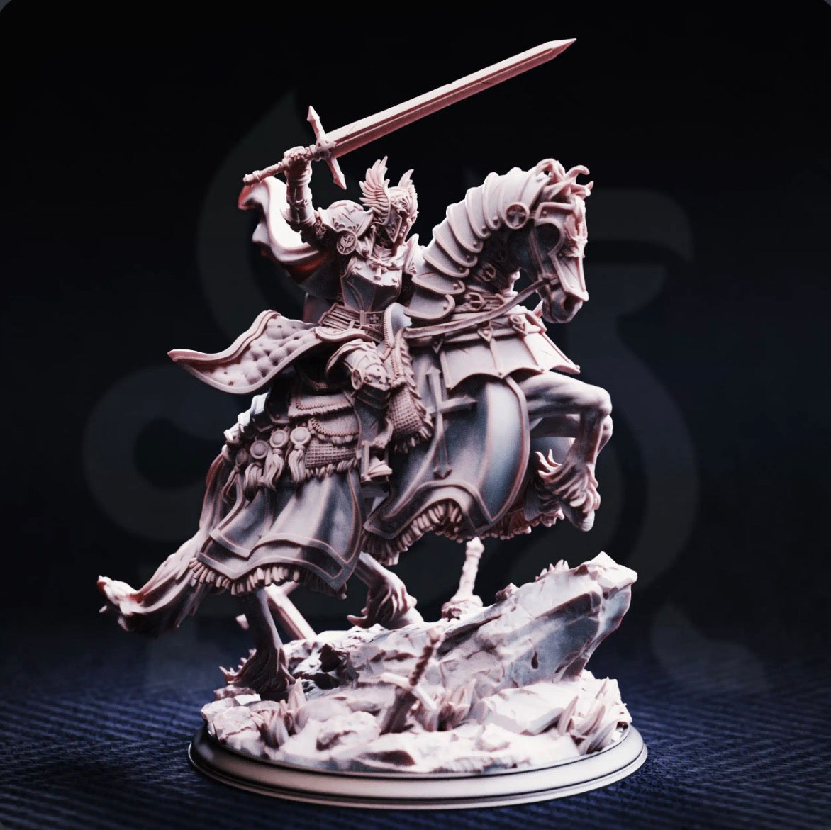 Human Mounted on Horse - Paladin/Fighter