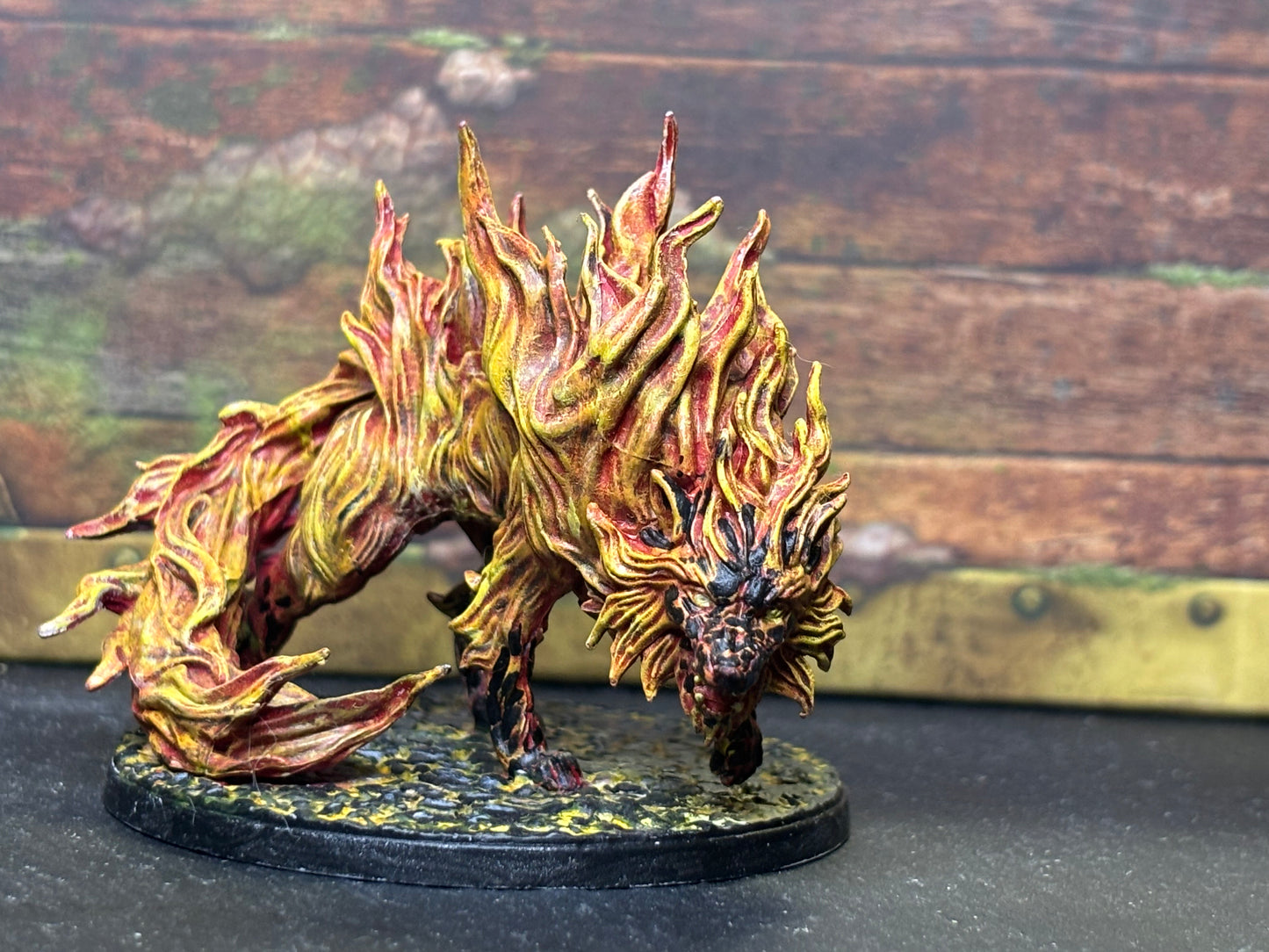 Pre Custom Painted Fire Dire Wolf